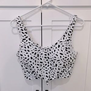 TRAVELER TOP | OLIVE RIB KNIT - animal print - Medium